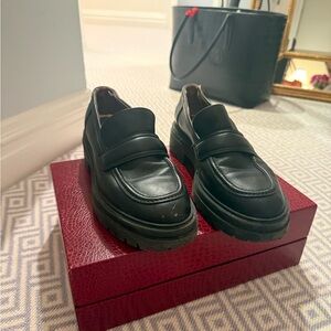 Gianvito Rossi Black Leather Loafers